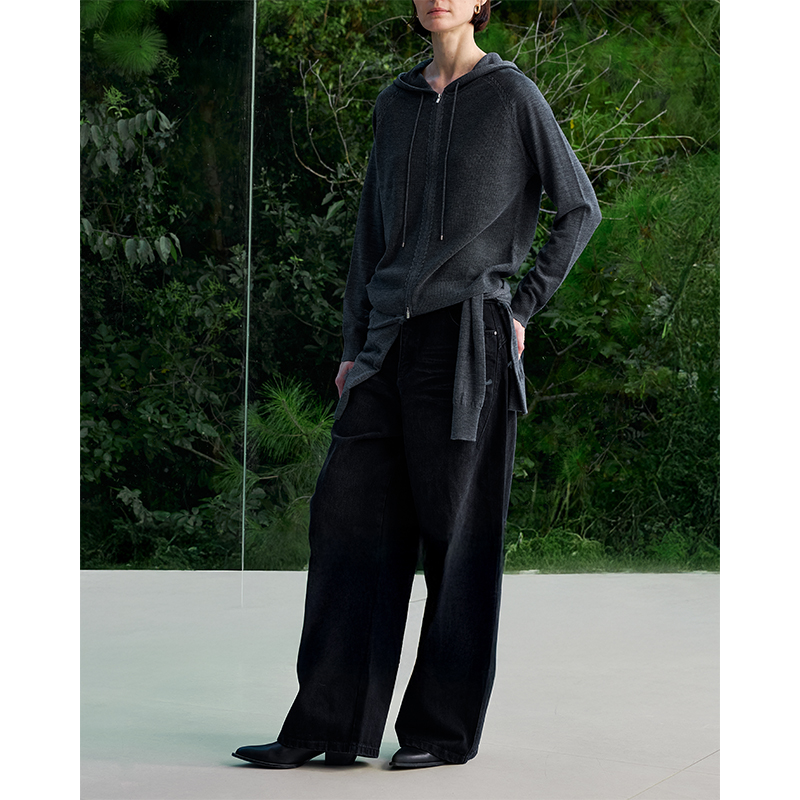 Chicnine |牛仔裤显腿长基础百搭阔腿裤休闲女裤直筒长裤时尚复古