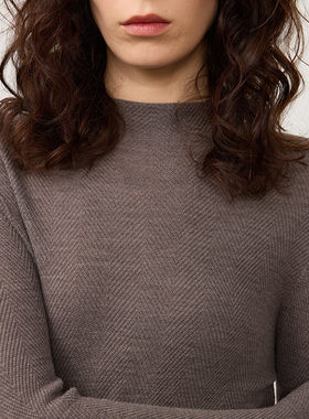 Chicnine |人字纹基础精仿羊毛中高领打底毛衣基础款针织衫女百搭