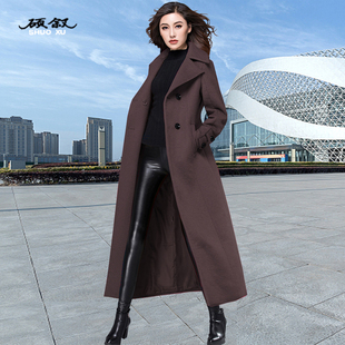 2025冬季新款羊绒大衣女中长款高端显瘦气质咖色加厚妈妈毛呢外套