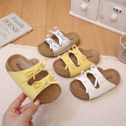 儿童凉拖鞋蝴蝶结小童2026夏季新款女宝凉拖1-6岁公主沙滩鞋户外