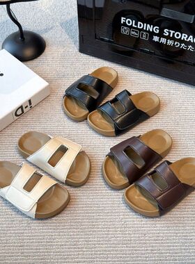 韩版休闲儿童拖鞋室外厚底中大童沙滩鞋女童一字拖2026夏季凉拖鞋