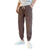 冬季加绒加厚新款男生美式束脚裤男潮流休闲裤长裤1003-1A65P58，男装休闲裤，星座1003-1