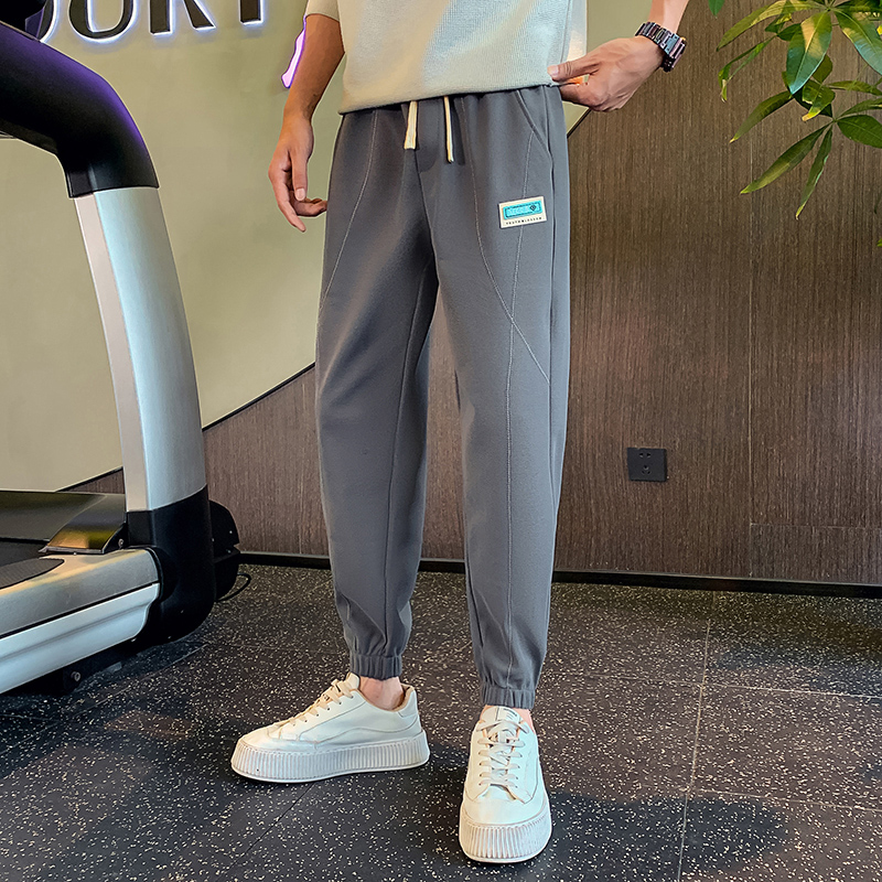 秋季男生修身束脚休闲男士潮流网红直筒裤运动卫裤1003-1A59P48，男装休闲裤，星座1003-1