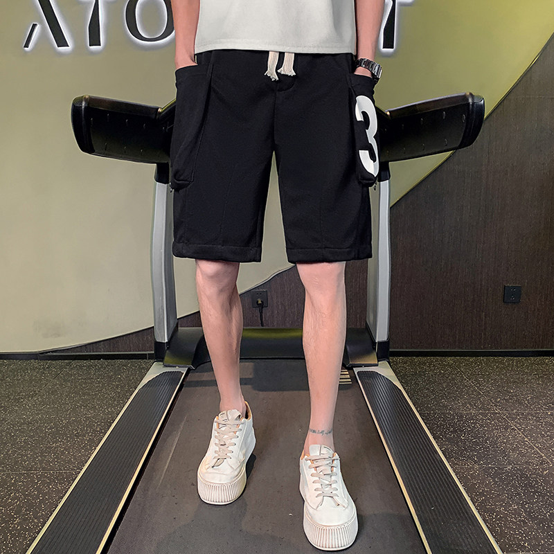 2024夏季新款针织男生短裤时尚潮流中裤大口袋男裤1003-1A37P48,男装休闲裤,星座1003-1