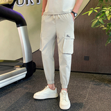 春季新款潮牌工装裤男士松束脚休闲长裤潮流1003-1A39P45，男装休闲裤，星座1003-1