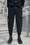 冬款男士加绒美式工装裤男生修身小脚束脚休闲裤长1003-1A78P55，男装休闲裤，星座1003-1