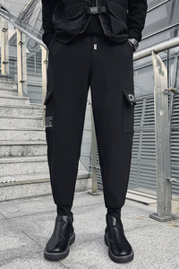 冬款男士加绒美式工装裤 男生修身小脚束脚休闲裤长1003-1A78P55图片
