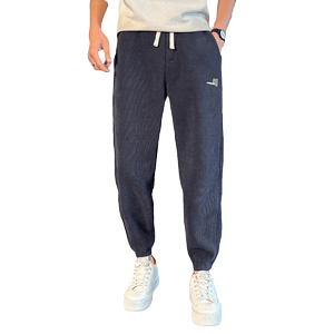 冬季新加绒加厚男生潮流束休闲裤 男士美式小脚长裤1003-1A72P58图片