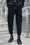 冬款新款男生工装修身休闲裤男士潮小脚束脚裤加绒1003-1A81P55，男装休闲裤，星座1003-1
