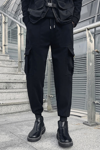 冬款新款男生工装修身休闲裤 男士潮小脚束脚裤加绒1003-1A81P55图片