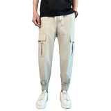 春夏2024新款工装薄款男生潮牌束脚九分裤哈伦小脚裤1003-1A88P48，男装休闲裤，星座1003-1