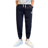 冬季新款加绒加厚男生修身休闲裤男小脚裤束脚裤1003-1A76P68，男装休闲裤，星座1003-1