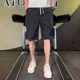 男生夏季速干短裤男神出游透气大裤衩五分裤休闲裤1003-1A38P48，男装休闲裤，星座1003-1
