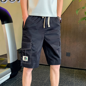 新款男生社会小伙工装裤  男士短裤印花时尚修身裤子1003-1A25P48图片
