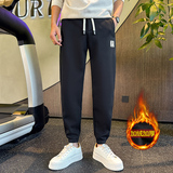 冬款男士潮流卫裤男生时尚美式加绒小脚休闲裤长裤1003-169P68，男装休闲裤，星座1003-1
