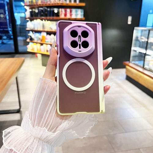 适用于华为mate X3/X5/X6/X7/XT/XTS手机壳典藏版双中轴渐变色全包双边保护软边磁吸手机壳