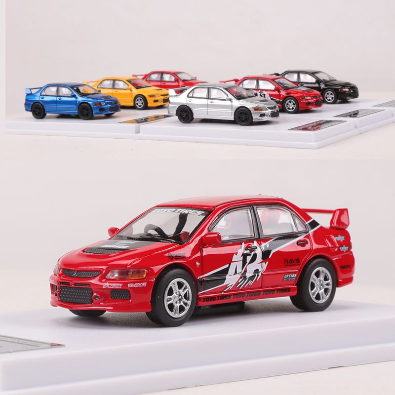 LMLF 1:64三菱蓝瑟Lancer EVO 9代仿真合金汽车模型收藏摆件
