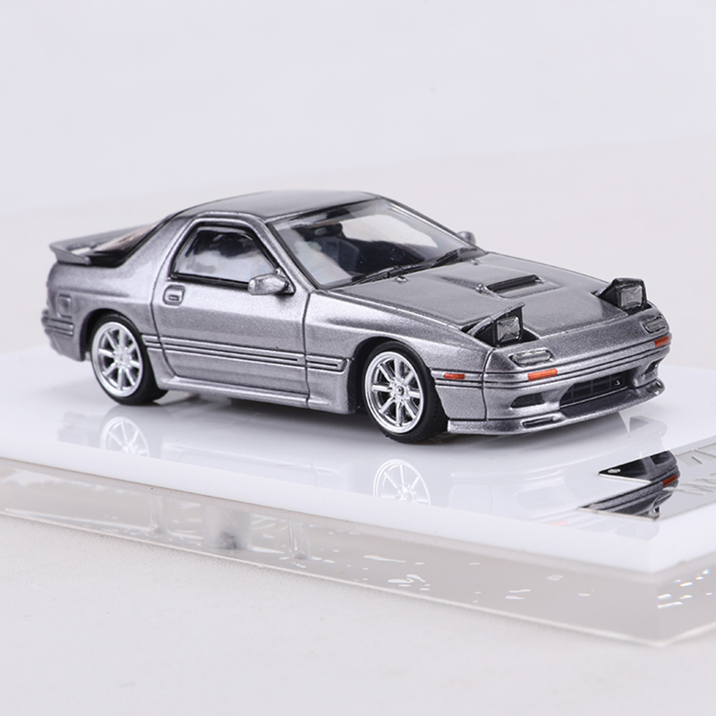 ATS艾特斯1:64马自达RX7合金仿真汽车模型车灯可翻开