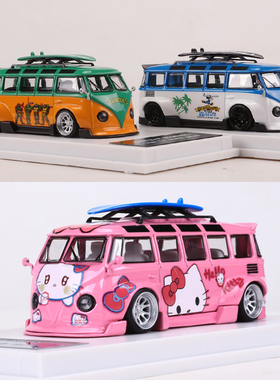 LMLF 1:64大众巴士 VW RWB T1宽体改装版仿真合金汽车模型收藏