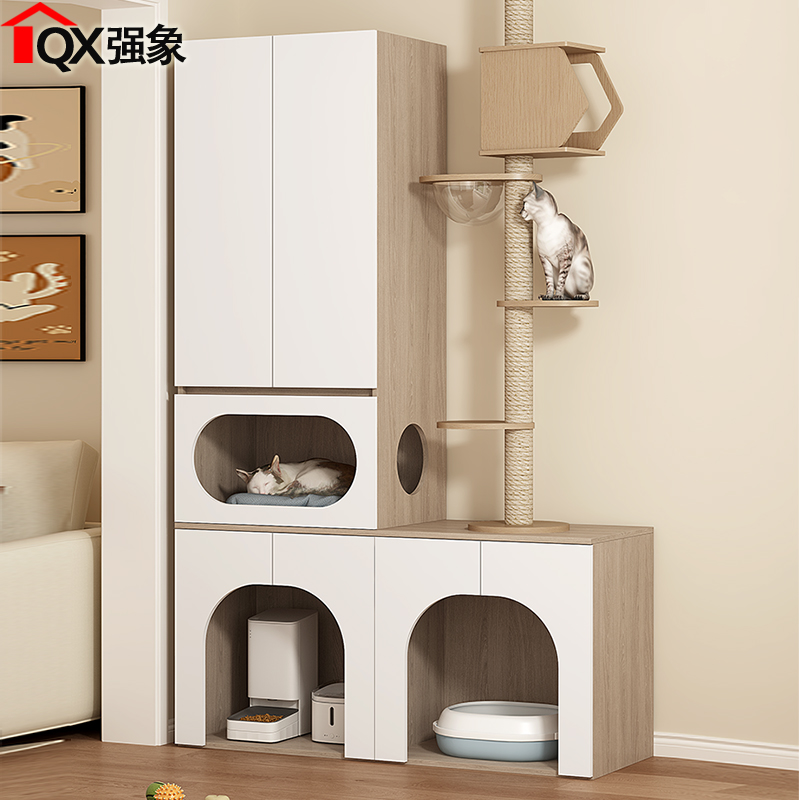 新款猫窝猫别墅阳台柜