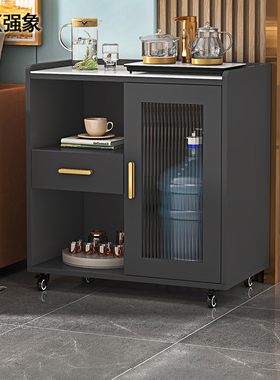 轻奢岩板沙发边柜客厅移动边几角几现代简约茶几柜收纳储物柜J16