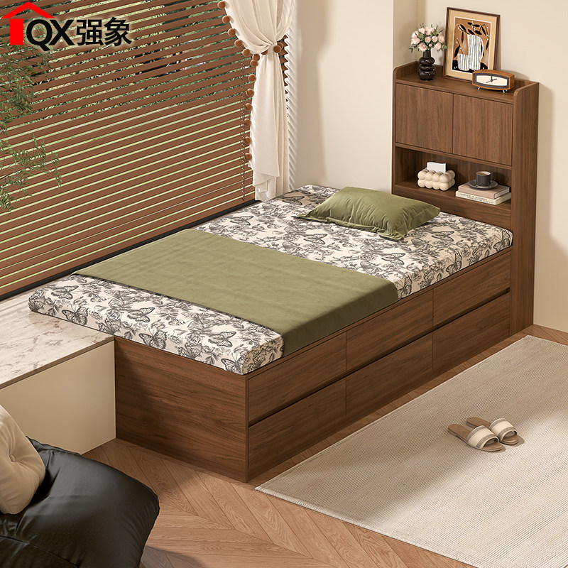 一半飘窗拼接床窗台改造卧室床边衔接床小户型榻榻米床储物床TT14