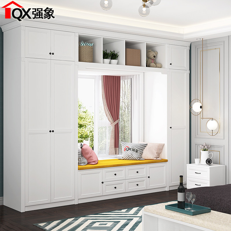 现代简欧卧室飘窗柜储物柜整体窗台柜子可坐定制阳台收纳柜a-206
