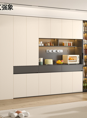 现代简约餐边柜客厅入户鞋柜一体靠墙储物柜家用酒柜茶水柜子G312