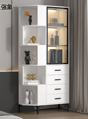角柜客厅转角柜置物架墙角拐角储物柜卧室角落边角柜网红书架F28