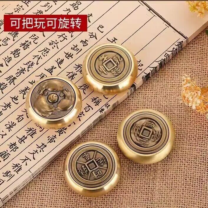 黄铜手把件男士随身把玩解压手把件古玩盘玩手把件招财转运六面转