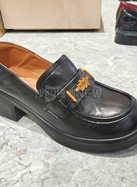 索菲娅 女鞋2025秋季商场新款厚底方跟气质高端乐福鞋 SFD3112058