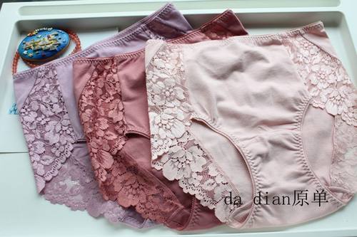 日单大牌纯棉透气性感蕾丝女内裤