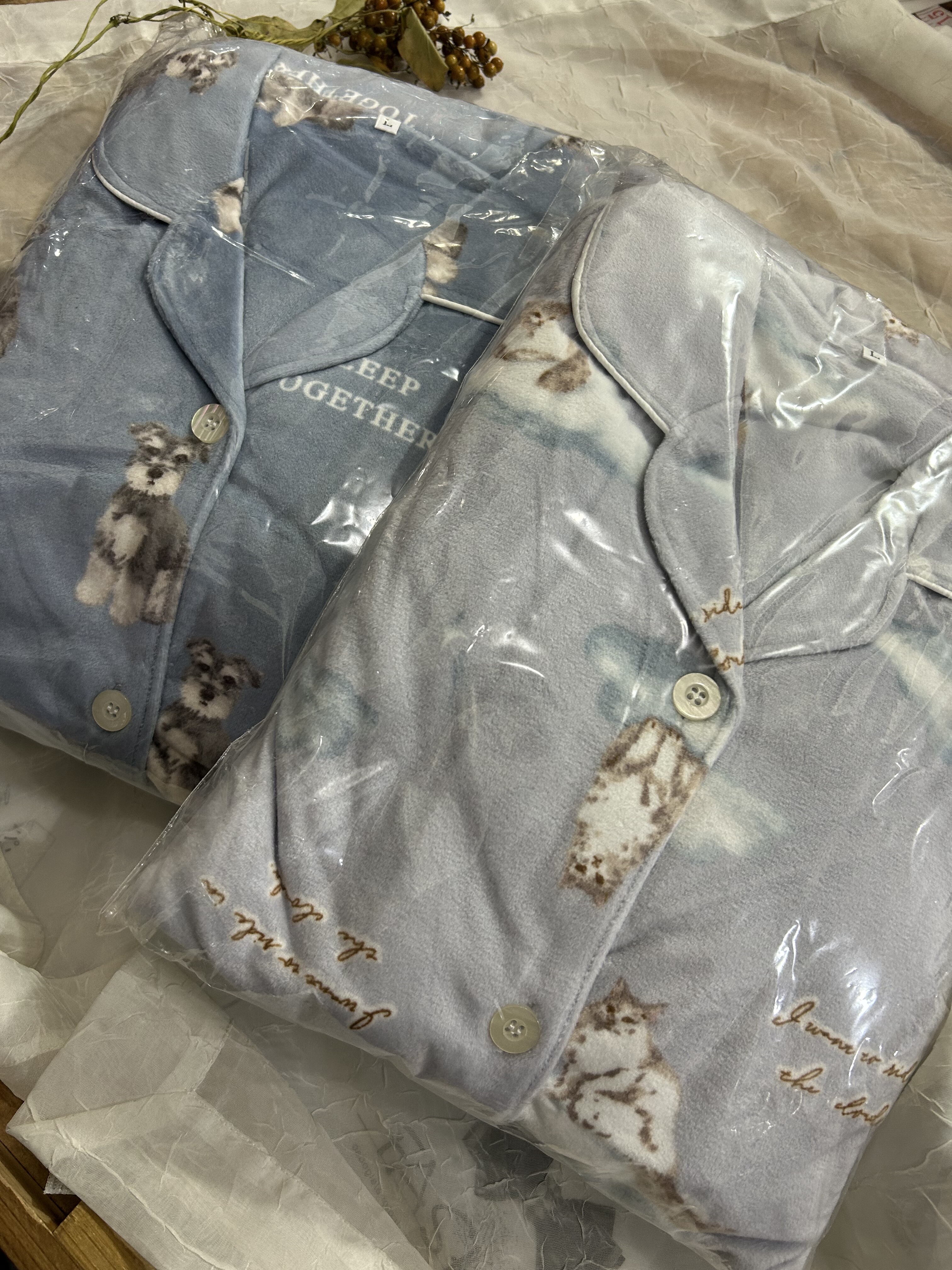 【亲肤柔软 短毛绒】出口日单秋冬新款 保暖发热家居服睡衣套装女