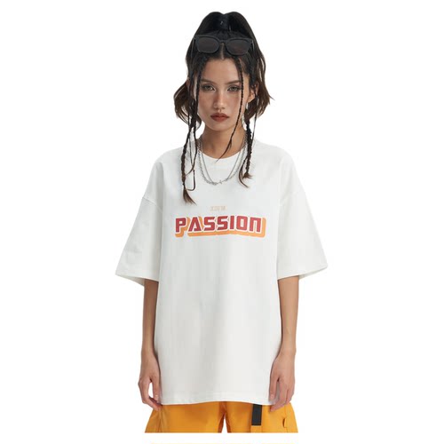 XDFM短袖美式T恤PASSION激情字母