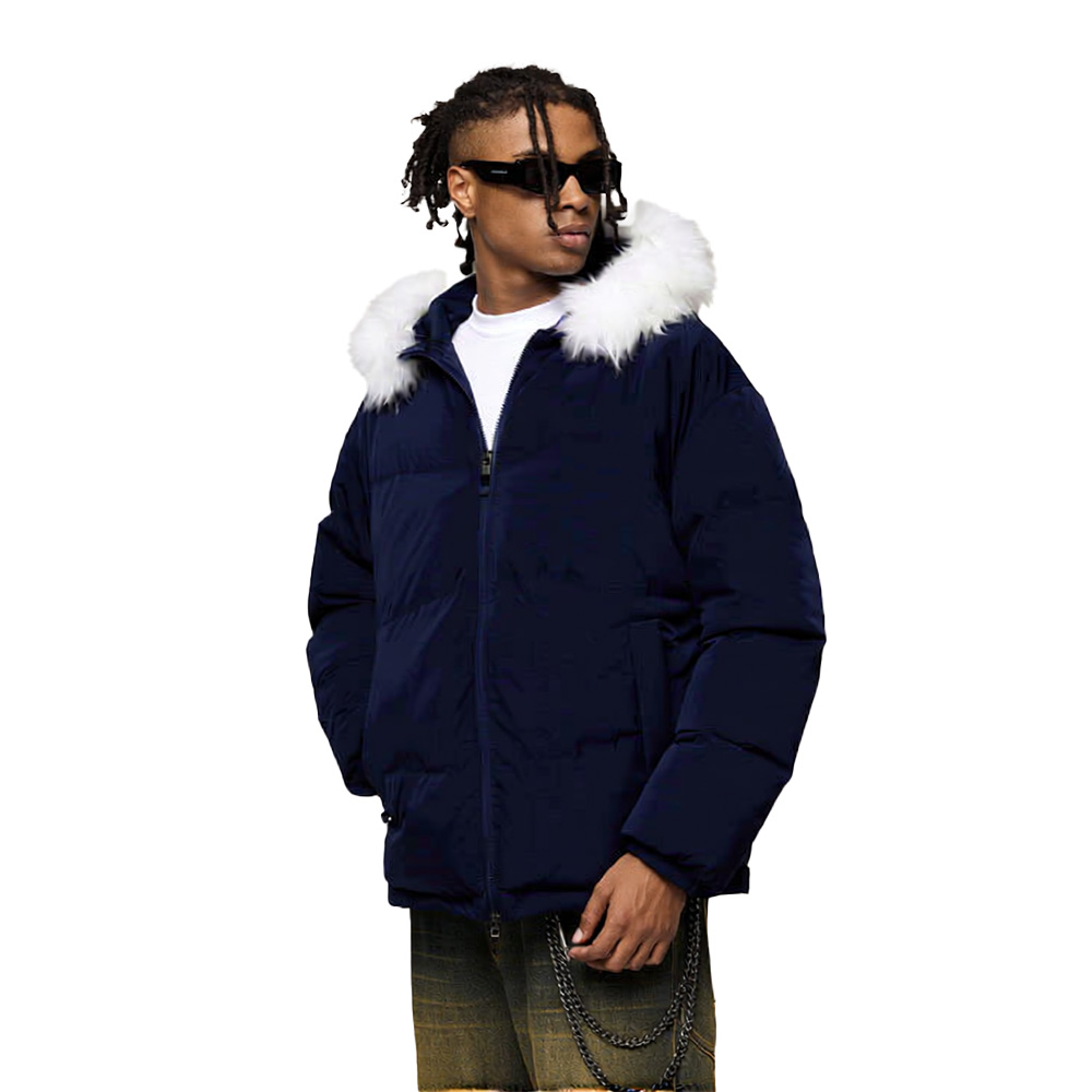 XDFM毛领连帽棉衣冬季加厚保暖