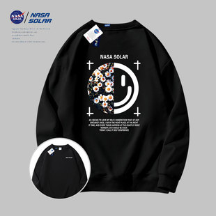 卡通印花重磅透气卫衣百搭圆领长袖 NASA 新款 秋冬季 潮 SOLAR联名款