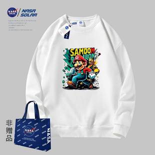 卡通印花情侣男女同款 NASA 新款 秋冬季 圆领重磅卫衣潮 SOLAR联名款