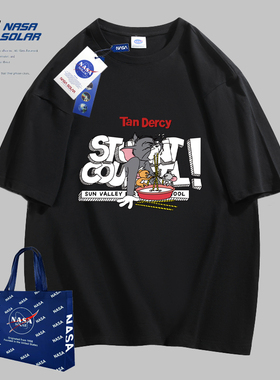 NASA SOLAR官网联名款新品2026纯棉短袖t恤男女款潮牌上衣情侣T恤