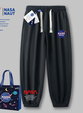 NASA SOLAR联名款2026年新款潮牌束脚宽松高街休闲运动情侣卫裤