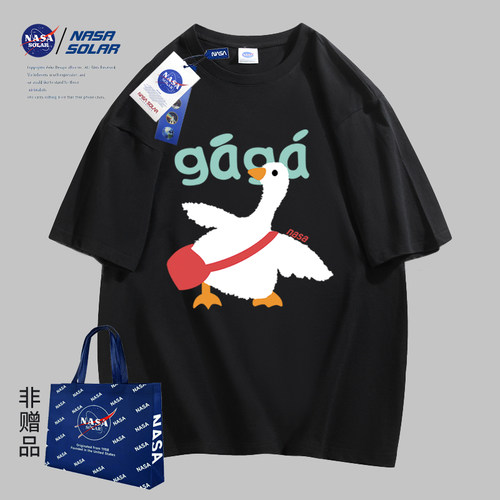 NASA联名款印花重磅宽松纯棉短袖