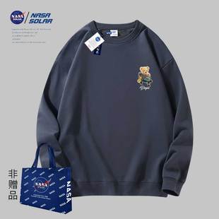 长袖 NASA 大码 2025卡通印花落肩款 T恤卫衣潮oversize SOLAR联名款
