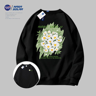卡通印花情侣男女同款 NASA 新款 秋冬季 重磅透气卫衣潮 SOLAR联名款