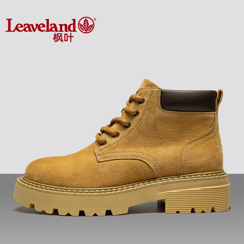 Leaveland复古马丁靴冬季棉鞋