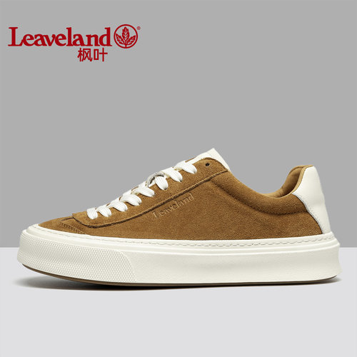 枫叶复古板鞋男厚底休闲鞋