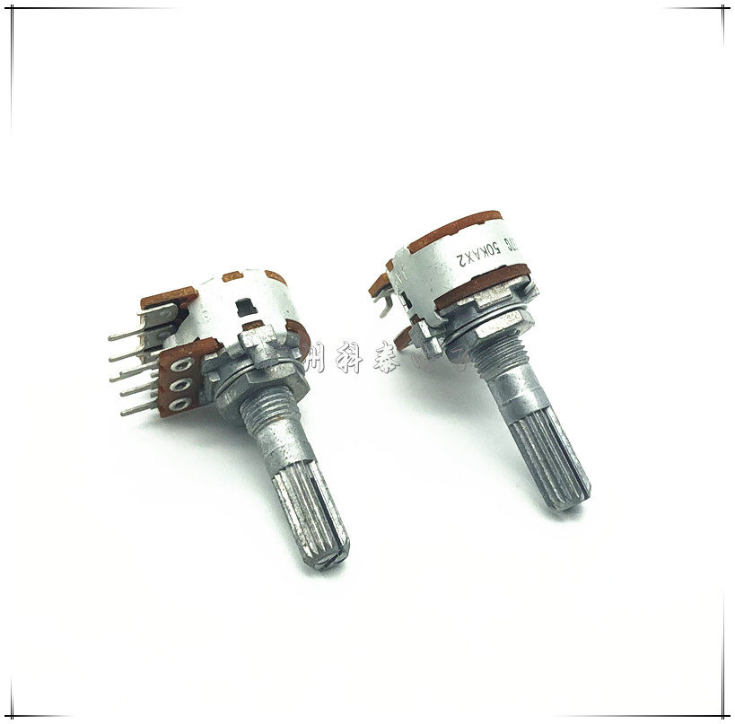 原装进口ALPS双联A50K-25轴电位器 16型发烧友电位器 音量电位器