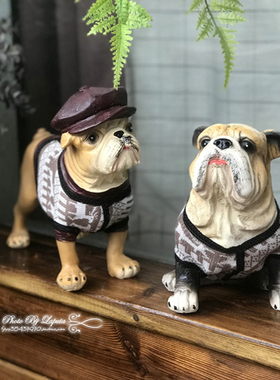 斗牛犬美式风复古做旧结婚礼物