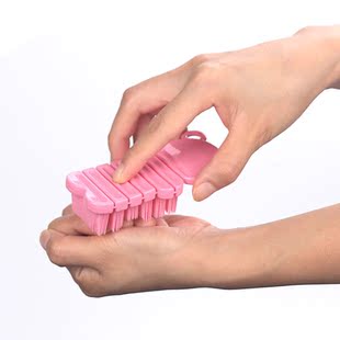 日本AISEN儿童洗手刷可弯曲指甲清洁刷美甲指缝刷子按摩刷洗脚刷