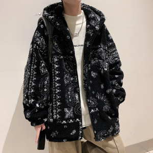 男装新款百搭连帽宽松棉;衣棉服外套M6688-P128图片