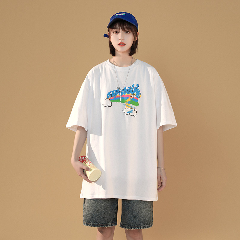 S-5XL  B245夏季中性1风新款男女休闲宽松T恤X077-P28图片