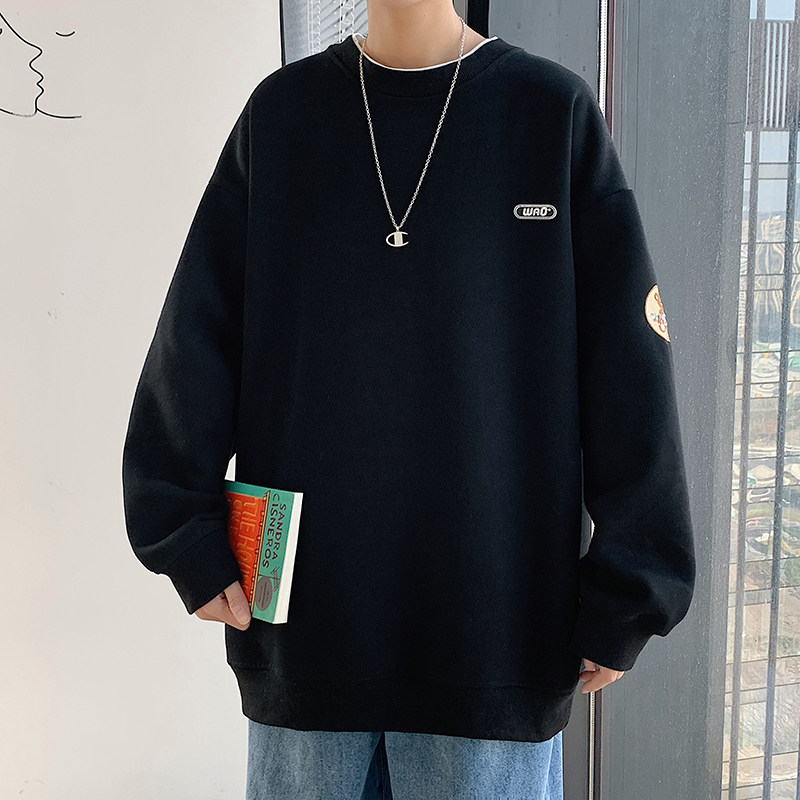 2021新款宽松连帽港风假两~件卫衣A821-P50-控68图片